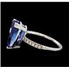 Image 3 : 5.31 ctw Tanzanite and Diamond Ring - 14KT White Gold