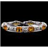 Image 2 : Crayola 20.00 ctw Citrine and White Sapphire Bracelet - .925 Silver