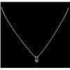 Image 1 : 1.06 ctw Black Diamond Pendant With Chain - 14KT White Gold