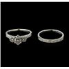 Image 2 : 1.49 ctw Diamond Wedding Ring Set - 18KT White Gold