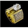 Image 4 : 4.44 ctw White Sapphire and Diamond Ring - 18KT Yellow and White Gold