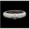 Image 2 : 0.60 ctw Diamond Ring - 18KT White Gold