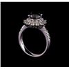 Image 4 : 2.50 ctw Black Diamond Ring - 14KT White Gold
