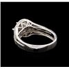 Image 3 : 14KT White Gold 0.88 ctw Diamond Ring