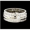 Image 1 : 3.70 ctw Diamond Eternity Ring - 14KT White Gold