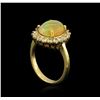 Image 4 : 2.45 ctw Opal and Diamond Ring - 14KT Yellow Gold