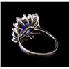 Image 3 : 4.24 ctw Tanzanite and Diamond Ring - 14KT White Gold