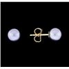 Image 2 : Pearl Stud Earrings - 14KT Yellow Gold