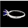 Image 3 : 1.30 ctw Tanzanite and Diamond Ring - 14KT White Gold