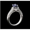 Image 6 : 1.01 ctw Sapphire and Diamond Ring - 14KT White Gold