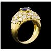 Image 4 : Sapphire and Diamond Ring - 18KT Yellow Gold