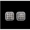 Image 1 : 0.92 ctw Diamond Earrings - 14KT White Gold