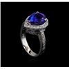 Image 4 : 3.56 ctw Tanzanite and Diamond Ring - 14KT White Gold
