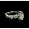 Image 1 : 14KT White Gold 1.46 ctw Diamond Ring