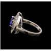 Image 1 : 2.19 ctw Sapphire and Diamond Ring - 14KT White Gold
