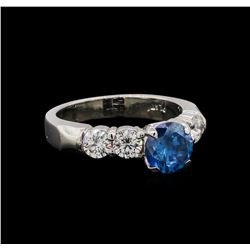 1.75 ctw Fancy Blue Diamond Ring - Platinum