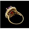 Image 3 : 6.85 ctw Ruby and Diamond Ring - 14KT Yellow Gold