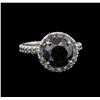 Image 1 : 5.59 ctw Black Diamond Ring - 14KT White Gold