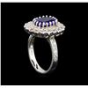 Image 4 : 14KT White Gold 2.46 ctw Tanzanite and Diamond Ring