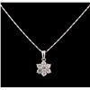 Image 1 : 14KT White Gold 1.25 ctw Diamond Pendant With Chain