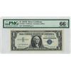 Image 1 : 1957B PMG GU 66EPQ $1 Star Silver Certificate