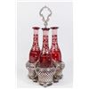 Image 1 : Silver Plate & Red Cut to Clear Tantalus