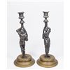 Image 6 : Pair Bronze Figural Candlesticks