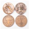 Image 3 : Set of 4 Bronze Medals by Johnson