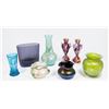 Group Lot 8 Art Glass Vases
