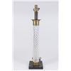 Brass Mounted Glass Column Lamp