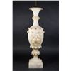 Image 1 : Carved Floral Single Alabaster Lamp