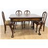 Image 2 : European Walnut Carved Table with 6 Chairs
