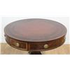 Image 2 : Round Leather Top Drum Table