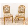 Image 1 : Pair Louis XV Style French Needlepoint Side Chairs