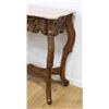 Image 3 : Marble Top Carved Walnut Console