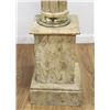 Image 4 : Pair Beige Marble Pedestals