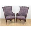 Image 1 : Pair Mahogany Framed Ladies Chairs