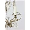 Image 2 : Italian Gilt Metal Beaded Glass 3-Light Chandelier