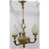 Image 1 : Victorian Brass 3-Light Chandelier