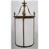 Image 1 : 30s Neoclassic Style Gilt Metal Milk Glass Lantern