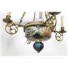 Image 2 : Porcelain Mounted Gilt Metal 4-Light Chandelier