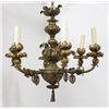 Image 1 : Victorian Brass 6-Light Gasolier