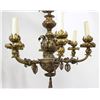 Image 2 : Victorian Brass 6-Light Gasolier