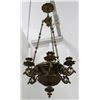 Image 1 : Victorian Brass 6-Light Chandelier
