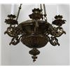 Image 2 : Victorian Brass 6-Light Chandelier