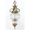 Image 1 : Neoclassic Style Brass & Molded Glass Lantern