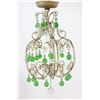 Image 1 : Venetian Green & Clear Glass Hall Chandelier
