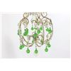 Image 3 : Venetian Green & Clear Glass Hall Chandelier
