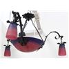 Image 2 : Art Deco Style Wrought Iron 3-Arm Chandelier