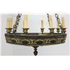 Image 2 : Patinated & Gilt Metal 8-Light Chandelier